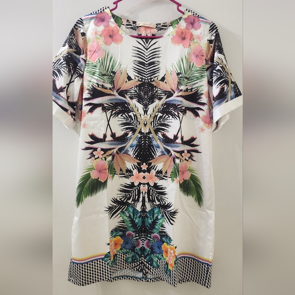 Floral and Tropical Print‎ Dress